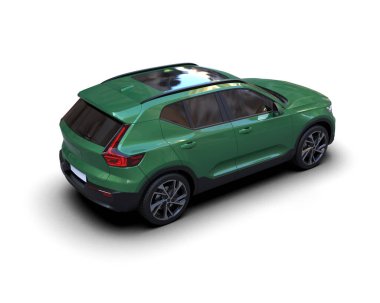 Siyah araba beyaz arkaplanda izole edildi