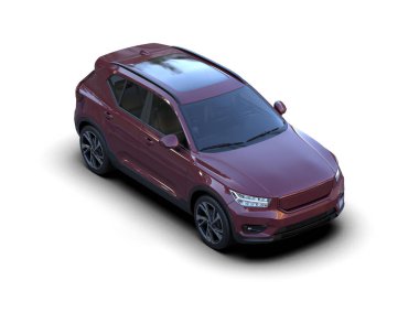 Beyaz arkaplandaki araba.