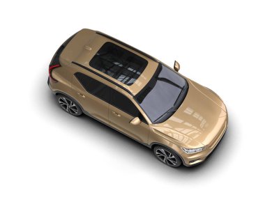 Modern şehir sedan konsepti. 3d illüstrasyon