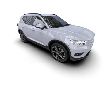 Araç arka planda izole edildi, 3D illüstrasyon - cg