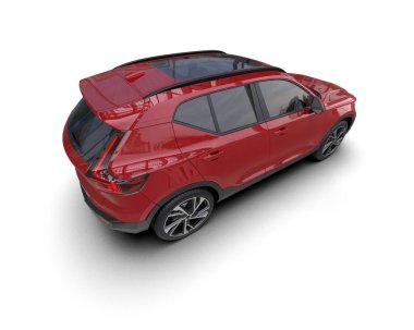 Kırmızı modern Suv - yan görünüm