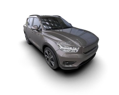 beyaz arkaplanda siyah modern araba