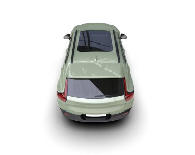 modern yeşil spor araba - ön manzara