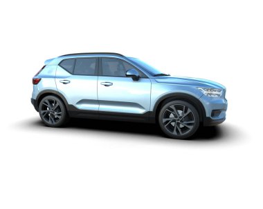 araba beyaz arkaplanda izole edildi