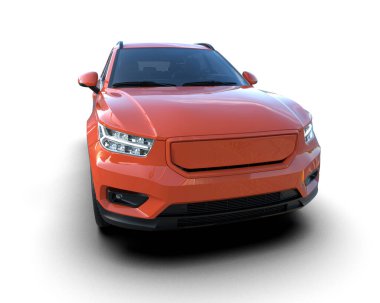 beyaz arka planda modern araba