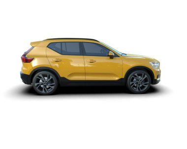 modern SUv beyaz arkaplanda izole edildi