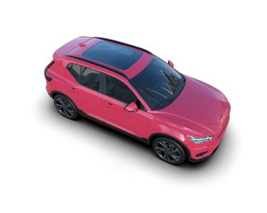 kırmızı modern spor SUV - 3D görüntüleme