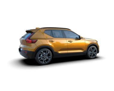 SUv beyaz arkaplanda izole edildi