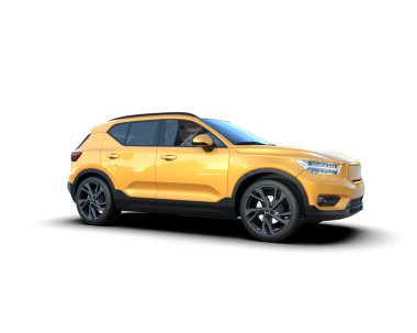 gerçekçi SUV aracı arka planda izole edildi