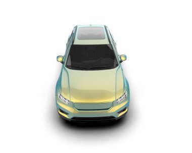 Gri arkaplanda 3 boyutlu araba simgesi