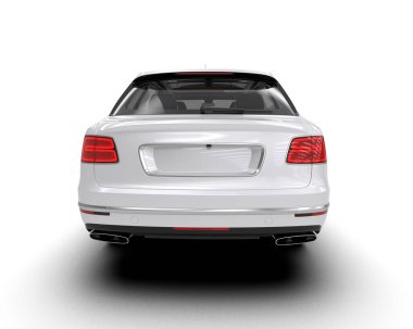 modern beyaz SUV arabası beyaz arkaplanda izole edildi