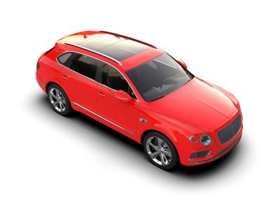 Beyaz arka planı olan kırmızı spor araba