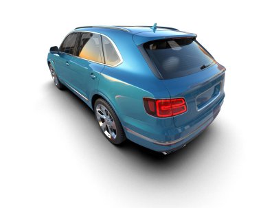 beyaz arkaplanda modern araba