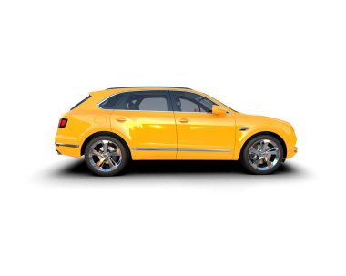 araba beyaz arkaplanda izole edildi