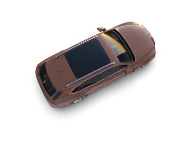 beyaz arka planda modern şehir arabası