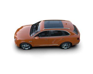 beyaz arkaplanda izole edilmiş araba 3 boyutlu görüntüleme