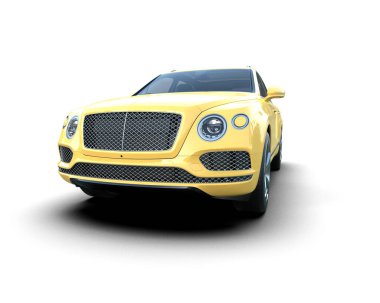 Lüks spor araba beyazda izole edilmiş