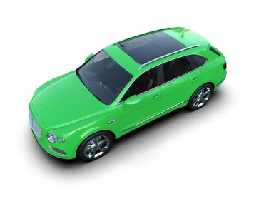 modern yeşil araba izole