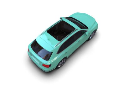 araba beyaz arkaplanda izole edildi