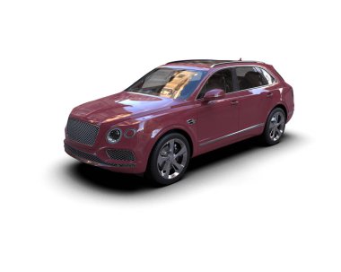 Modern lüks araba beyaz zemin üzerine.