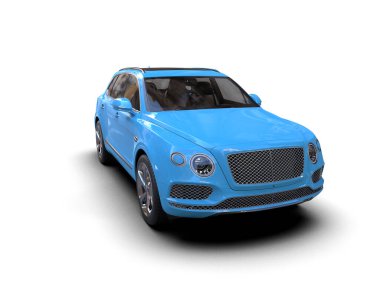 modern lüks mavi araba - 3 boyutlu