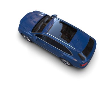 Beyaz arkaplandaki bir arabanın 3 boyutlu görüntüsü