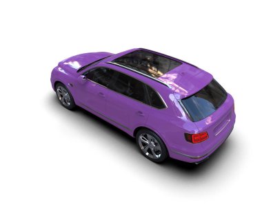 Lüks spor araba. Beyaz arka planda bir araba. 3d oluşturma