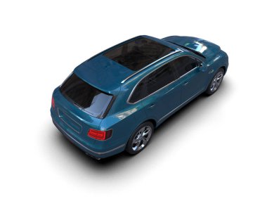 mavi spor araba - 3D render