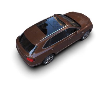 lüks araba beyaz zemin üzerine