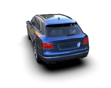 Araba beyaz arka planda izole edilmiş. 3d illüstrasyon.