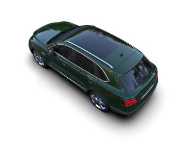 beyaz arka planda modern araba 3 boyutlu illüstrasyon