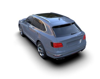 Gri arka planda modern lüks araba.