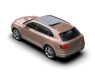 Beyaz bir arka plan üzerinde izole lüks araba