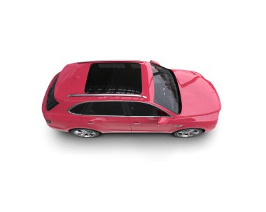 beyaz arkaplanda izole edilmiş bir araba.