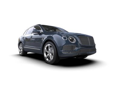 Beyaz arka planda lüks modern bir araba.