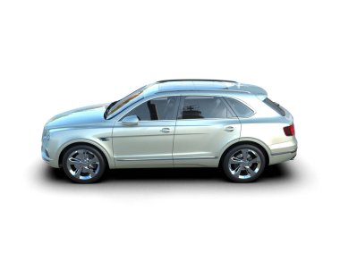 beyaz arka planda modern araba