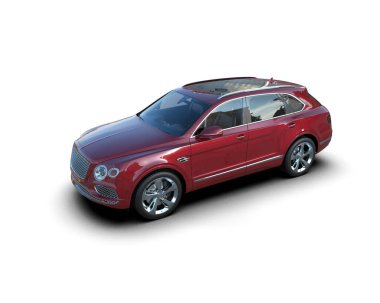 Beyaz arka planda lüks bir iş arabası.