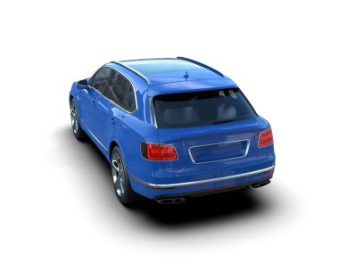 Modern bir arabanın 3 boyutlu görüntüsü