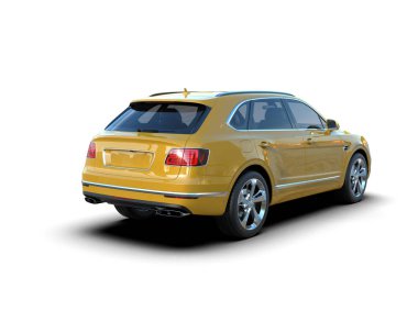 modern lüks araba beyaz arka planda, camlı.