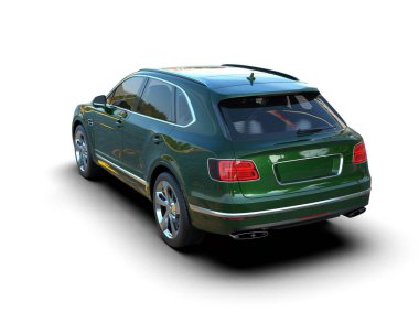 Beyaz bir arka plan üzerinde izole lüks araba