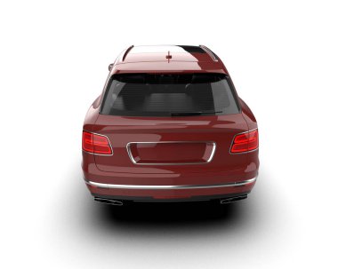 modern araba - beyaz arkaplanda ön görünüm