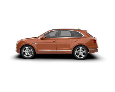 Beyaz arka planda kırmızı araba.