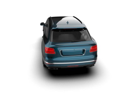 Modern araba beyaz arka planda izole edilmiş. 3d oluşturma.