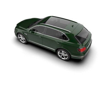 Beyaz arka planda modern lüks bir araba. 3d illüstrasyon