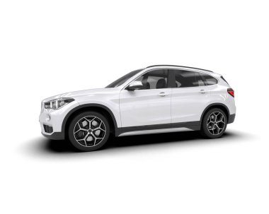 Beyaz arka planda bir araba. yüksek kaliteli fotoğraf