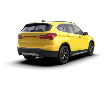 Araba geçidi beyaz arka planda izole edildi. 3d oluşturma