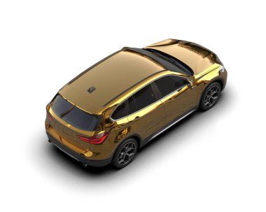 beyaz arka planda modern araba