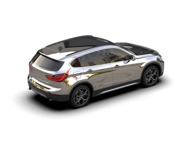 Modern kompakt araba - aile şehri - aile - arka taraf