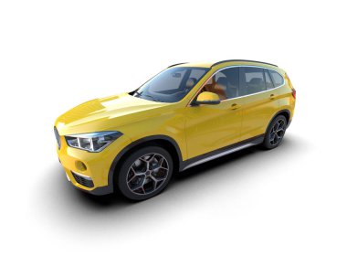 Yepyeni bir arabanın 3 boyutlu görüntüsü