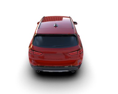 modern kırmızı SUV arabası
